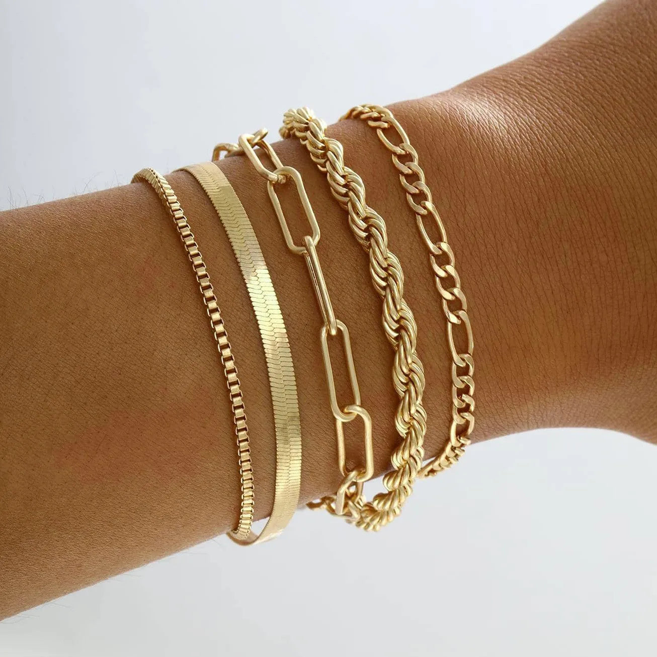 Boho 6 Pcs Gold Color Bracelet Set