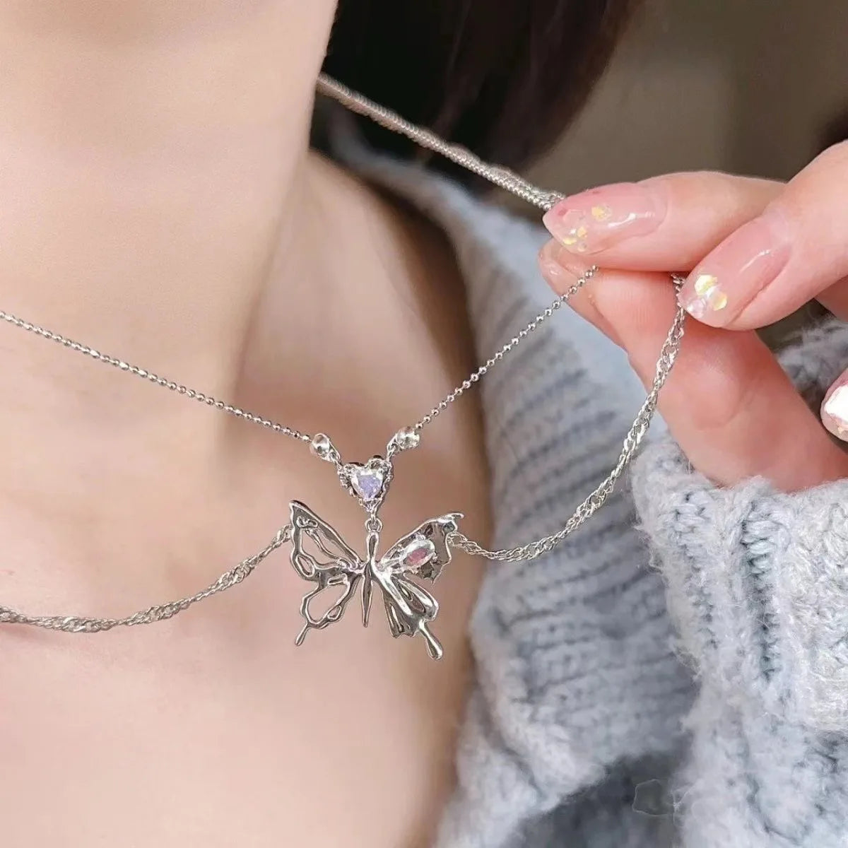 Butterfly Pendant Necklace