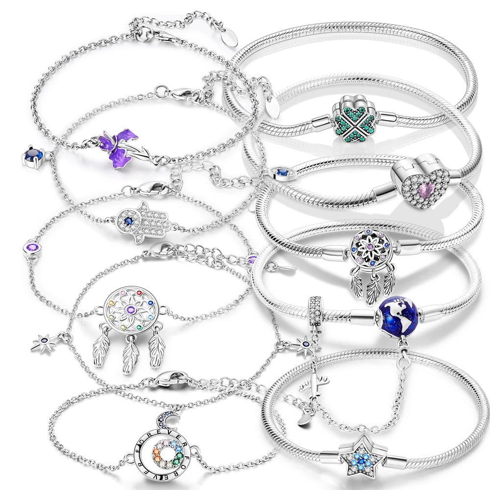 Original Charms Silver Plated Bracelets  19/20 CM