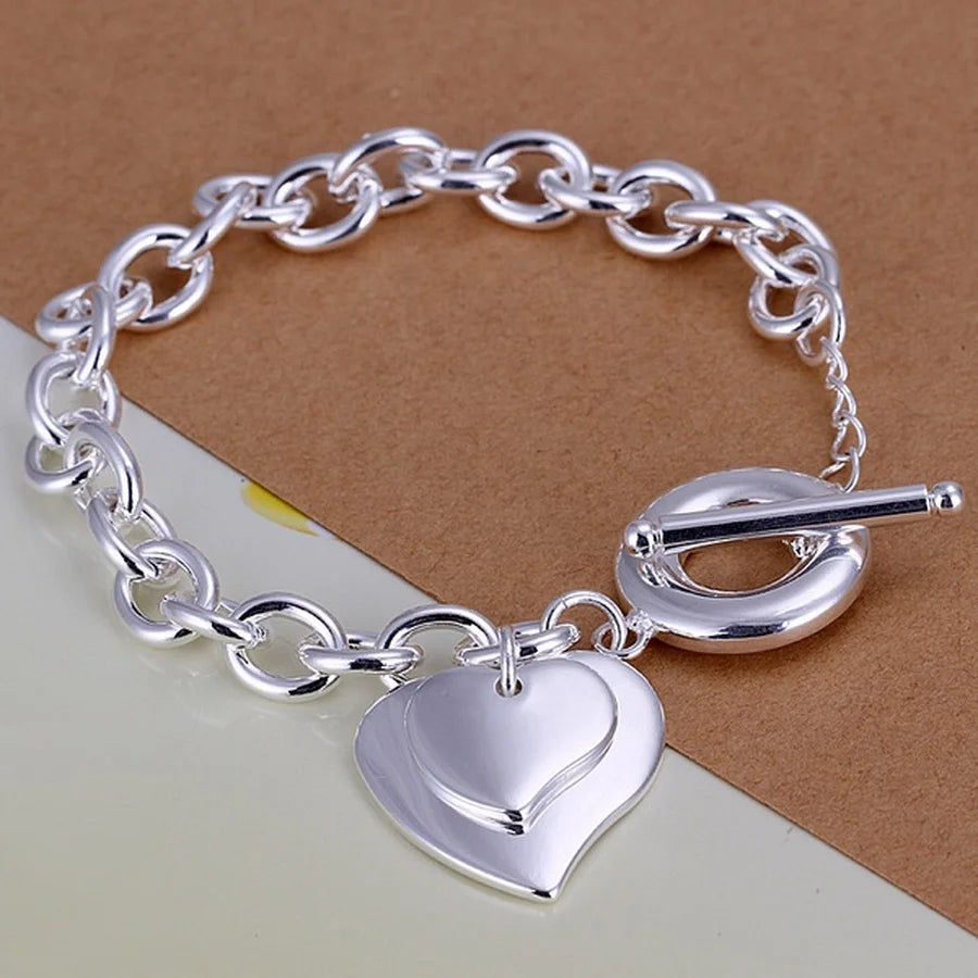 Noble 925 Sterling Silver Solid Chain Bracelet