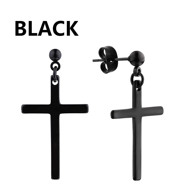 2pc Stainless Steel Cross Earrings