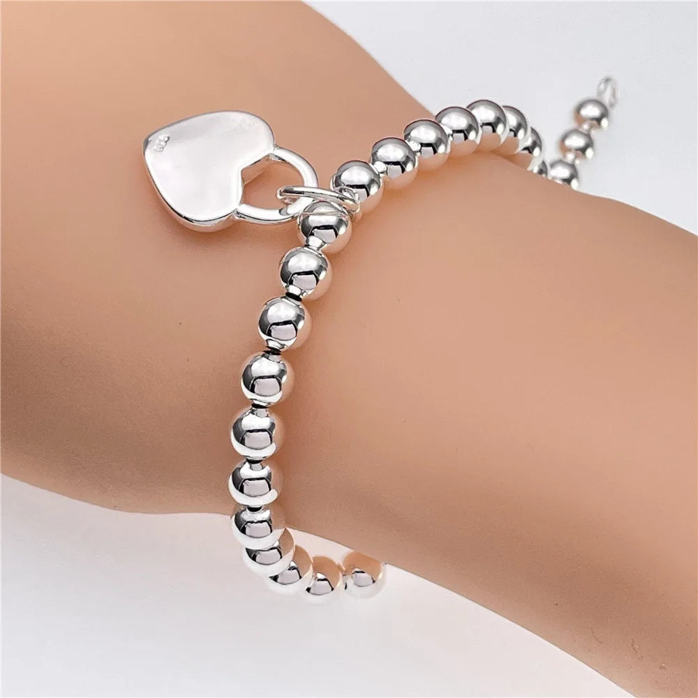 Noble 925 Sterling Silver Solid Chain Bracelet