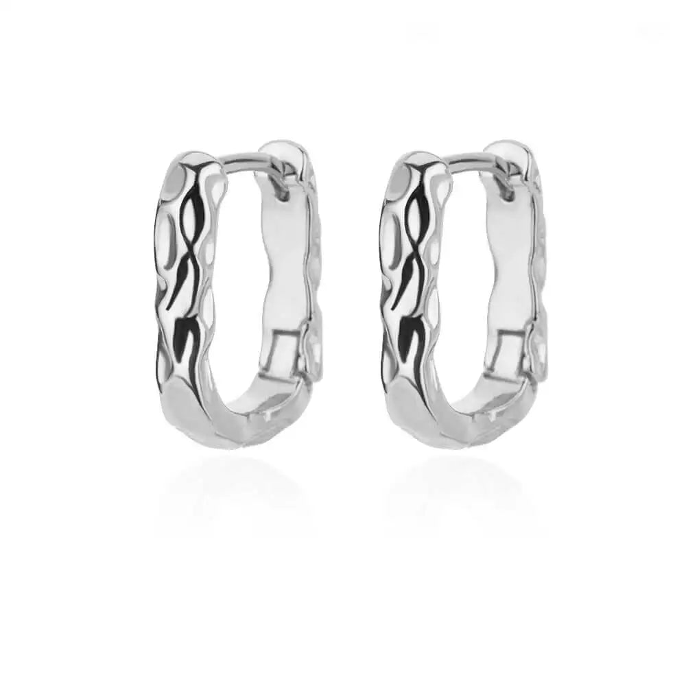 Luxury Stainless Steel Hoop Earrings