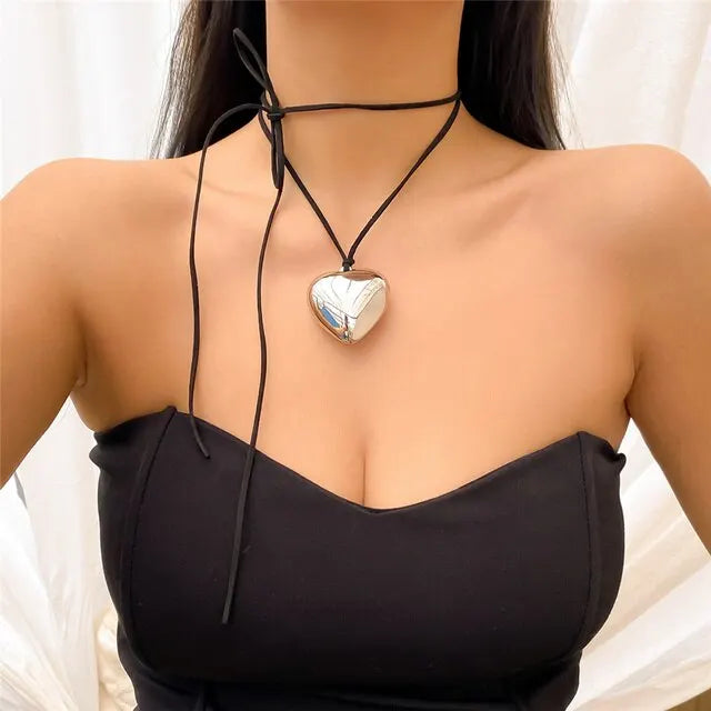 Big Heart Pendant Necklace