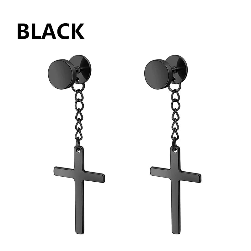 2pc Stainless Steel Cross Earrings