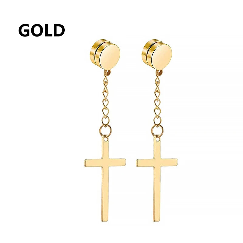 2pc Stainless Steel Cross Earrings