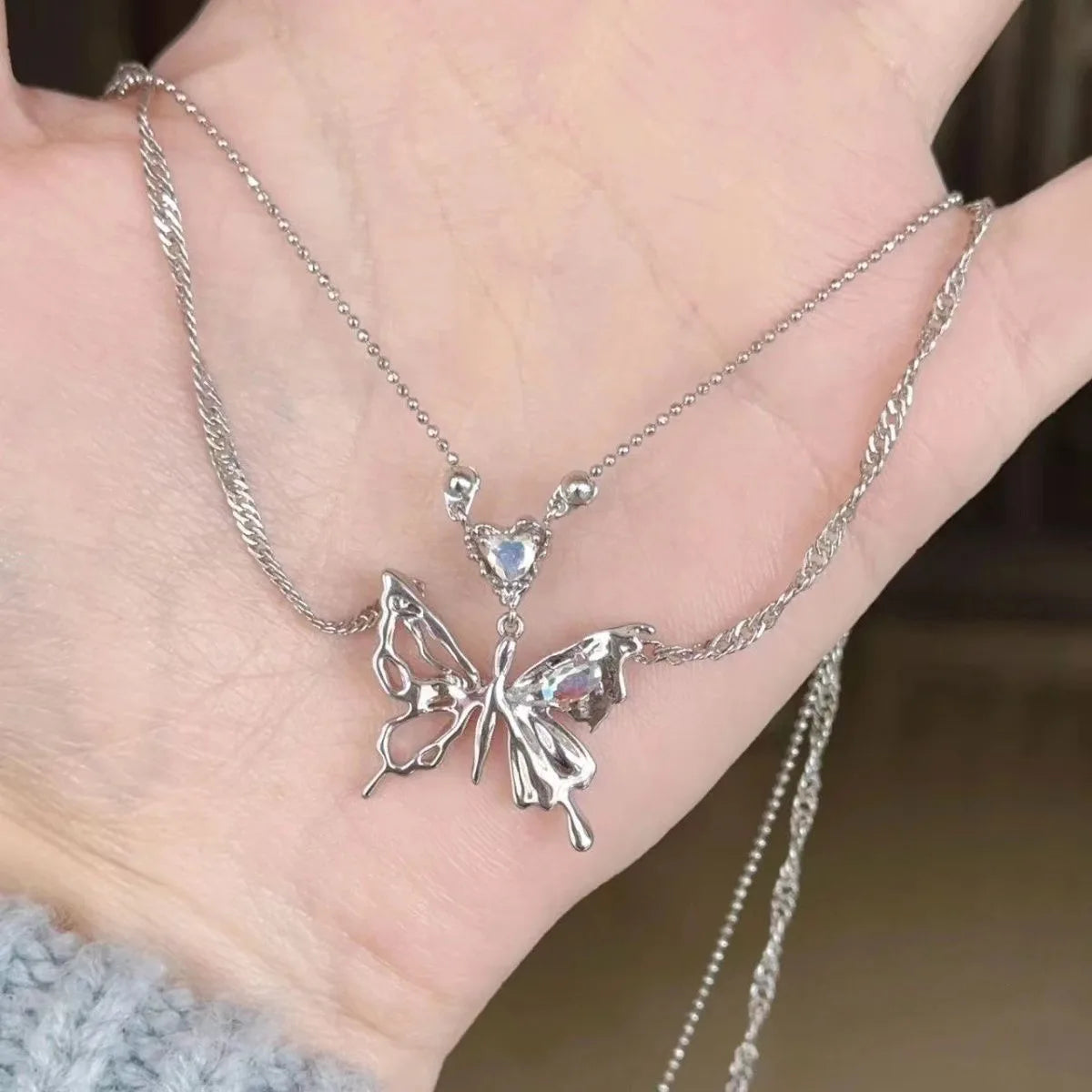 Butterfly Pendant Necklace