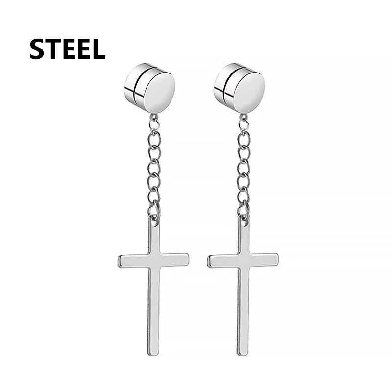 2pc Stainless Steel Cross Earrings