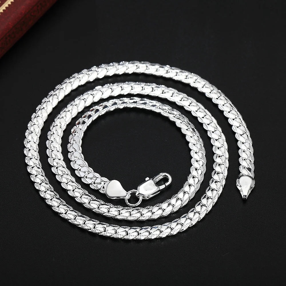 20-60cm 5mm Silver Color luxury noble Necklace