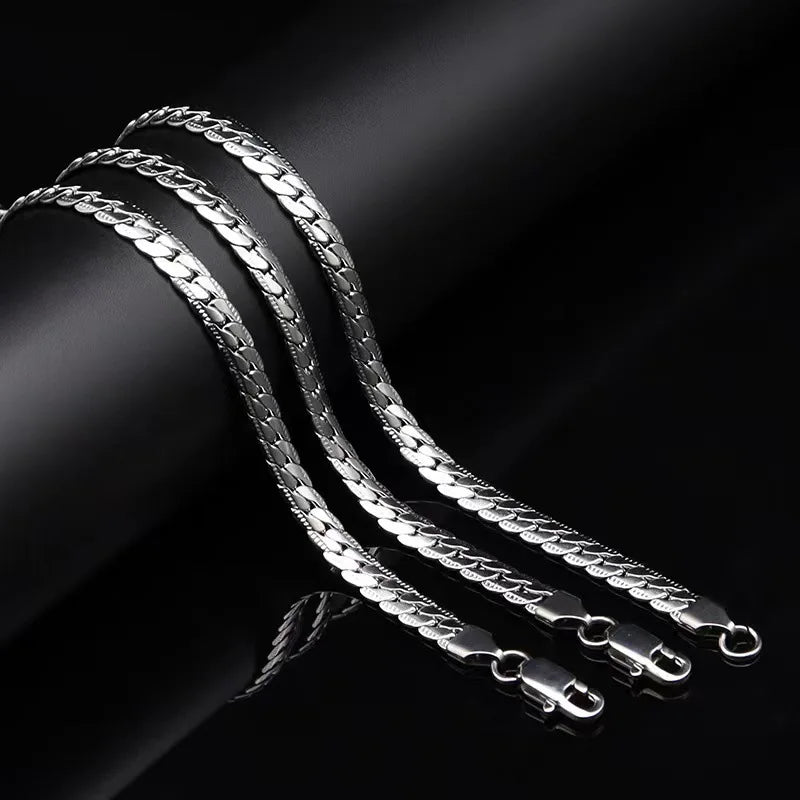 20-60cm 5mm Silver Color luxury noble Necklace