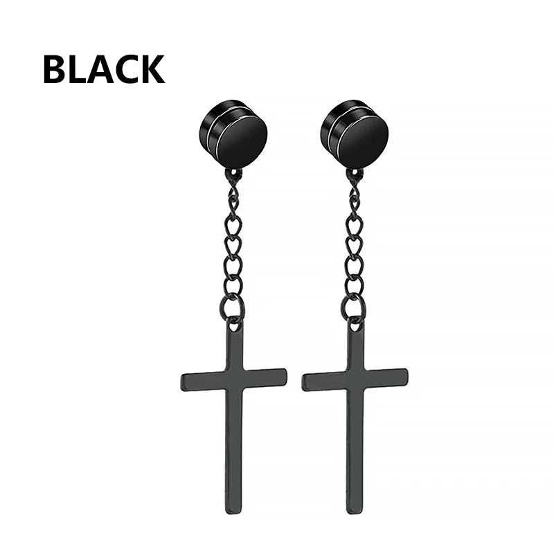 2pc Stainless Steel Cross Earrings